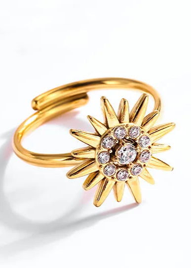 Sunburst Adjustable Ring