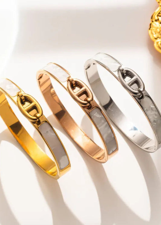 Trina Mother of Pearl Bangle | Pre-Order