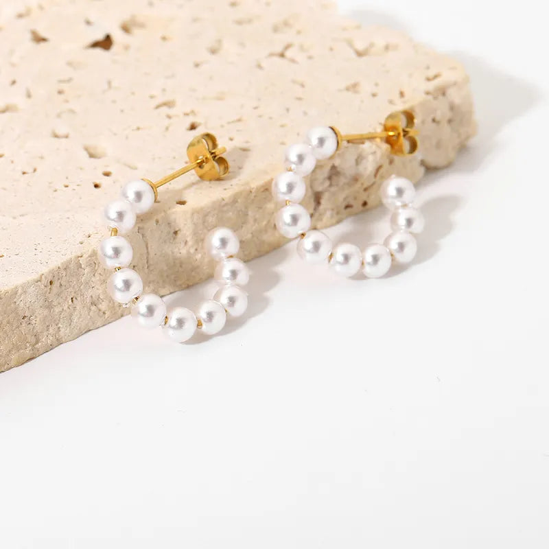 Theresa Pearl Hoops (Pre-Order)